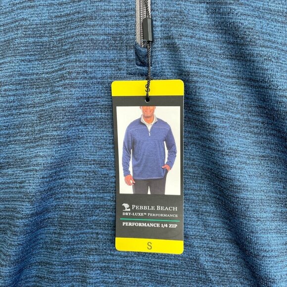 NEW Pebble Beach Men's S Dry-Luxe Performance 1/4 Zip Pullover Sweatshrit - Picture 8 of 9